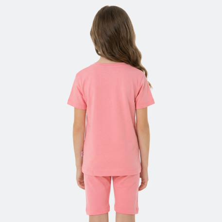Ensemble fille t-shirt manches courtes et bermuda Gris+Rosatre+Rose+Vert 5 - vertbaudet enfant 