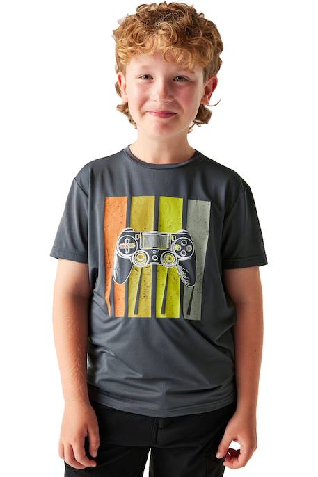 T-shirt motif/style manette amuse Anthracite 4 - vertbaudet enfant 