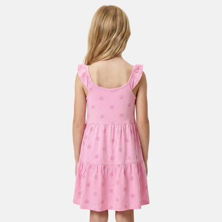 Robe  fille  à bretelles volantées Blanc+Bleu+Rosatre 9 - vertbaudet enfant 