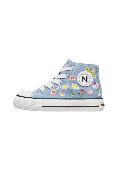 Baskets à la cheville en tissu ylfas. Blanc-+Bleu- 8 - vertbaudet enfant 