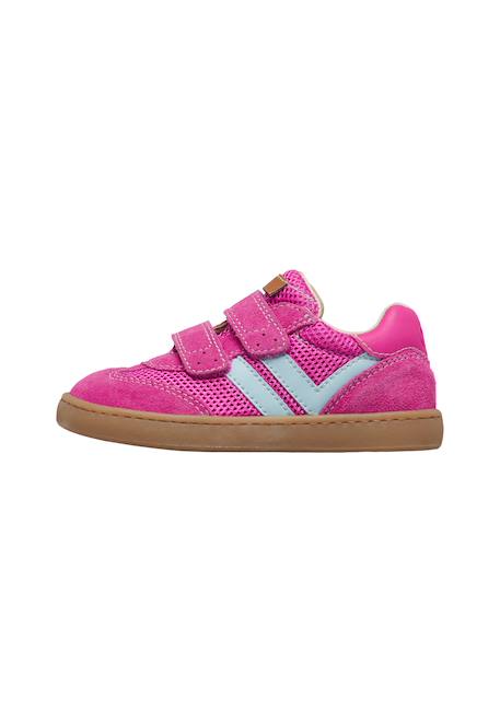 Sneakers en cuir et tissu kevis 2 vl. Blanc-noir-+Céleste-+Fuchsia-+Gris tourterelle-+Vert menthe- 13 - vertbaudet enfant 