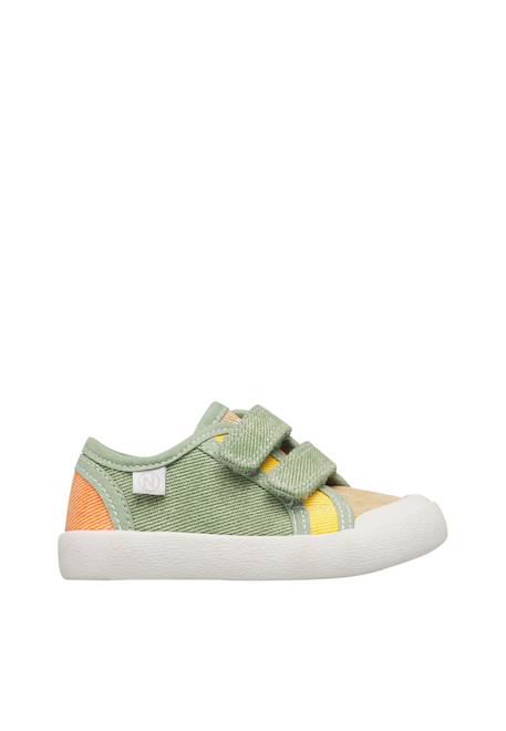 Baskets en tissu avec fermeture scratch summer vl. Beige-vert militaire-+Jaune-+Lilas-+Marine-+Sage-+Vert-+Vert clair 1 - vertbaudet enfant 
