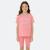 Ensemble fille t-shirt manches courtes et bermuda Gris+Rosatre+Rose+Vert 4 - vertbaudet enfant 