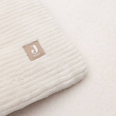 Tapis de parc bébé réversible et matelassé en velours et polaire Ecru 3 - vertbaudet enfant 