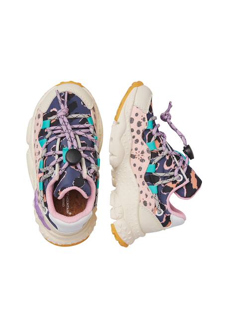 Sneakers en simili cuir et tissu technique raikiri junior. Beige-rose 4 - vertbaudet enfant 