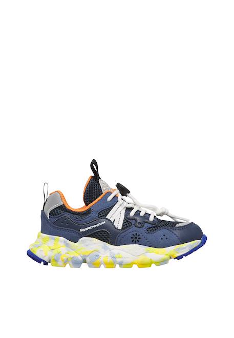 Sneakers en simili cuir et tissu technique yamano 3 junior. Marine- 1 - vertbaudet enfant 