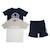 Pack 2 t-shirts et 1 short garçon à imprimé Blanc 2 - vertbaudet enfant 