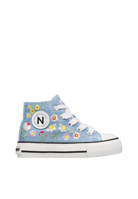 Baskets à la cheville en tissu ylfas. Blanc-+Bleu- 6 - vertbaudet enfant 