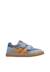 Sneakers en cuir et tissu kevis 2 vl. Blanc-noir-+Céleste-+Fuchsia-+Gris tourterelle-+Vert menthe- 6 - vertbaudet enfant 