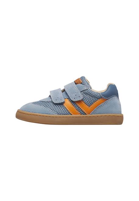 Sneakers en cuir et tissu kevis 2 vl. Blanc-noir-+Céleste-+Fuchsia- 8 - vertbaudet enfant 