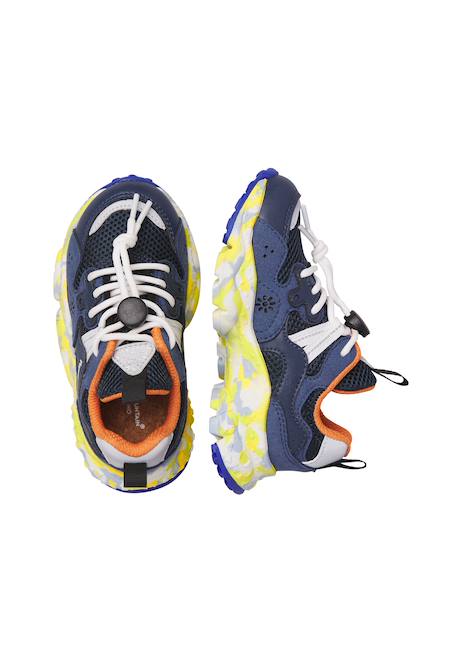 Sneakers en simili cuir et tissu technique yamano 3 junior. Marine- 4 - vertbaudet enfant 
