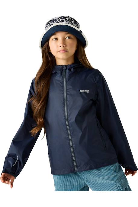 Veste imperméable à capuche lever Bleu marine foncé 4 - vertbaudet enfant 