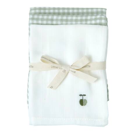 Lot de 3 langes gaze de coton bio Ananas+Baleine+Beige+Bleu+Citrons+Colibri (parme)+Forêt+Noel magique+Sable+Vert sauge 41 - vertbaudet enfant 