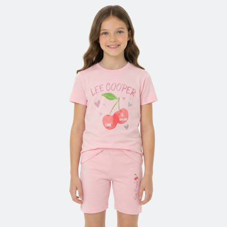 Fille-Ensemble fille t-shirt manches courtes et bermuda