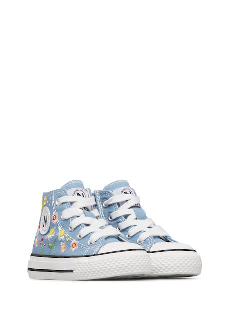 Baskets à la cheville en tissu ylfas. Blanc-+Bleu- 7 - vertbaudet enfant 