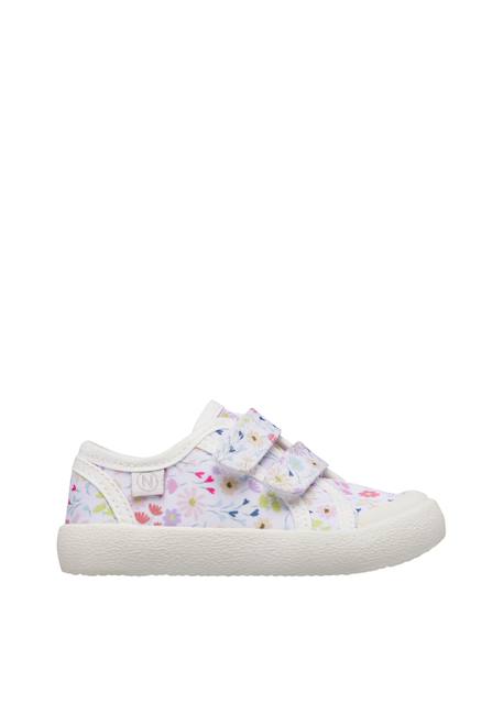 Baskets en tissu avec fermeture scratch summer vl. Blanc-lilas- 1 - vertbaudet enfant 