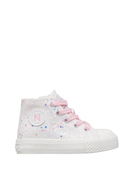Baskets à la cheville en tissu ylfas. Blanc-rose- 1 - vertbaudet enfant 