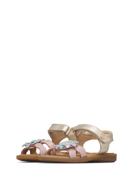 Sandales en cuir alya Platine-rose 5 - vertbaudet enfant 