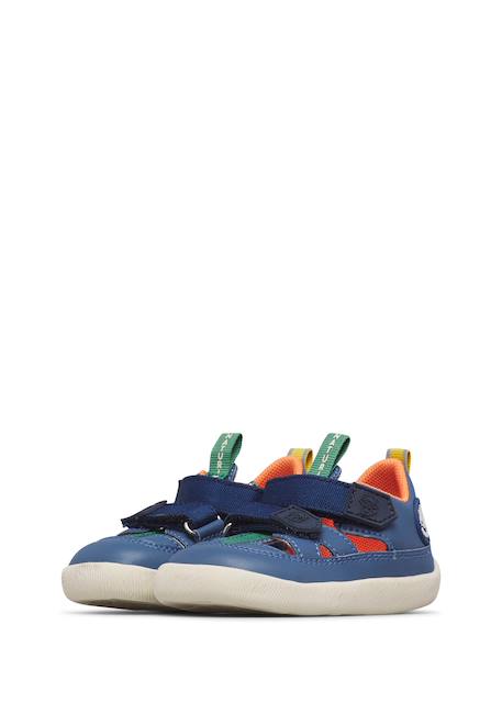 Sandales en cuir giommy Bleu-+Rose- 5 - vertbaudet enfant 