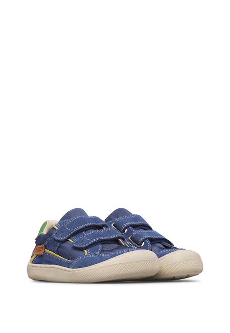 Chaussures en daim et tissu barefoot kesy vl. Bleu-jaune-+Gris-bleu-+Rose-beige- 2 - vertbaudet enfant 