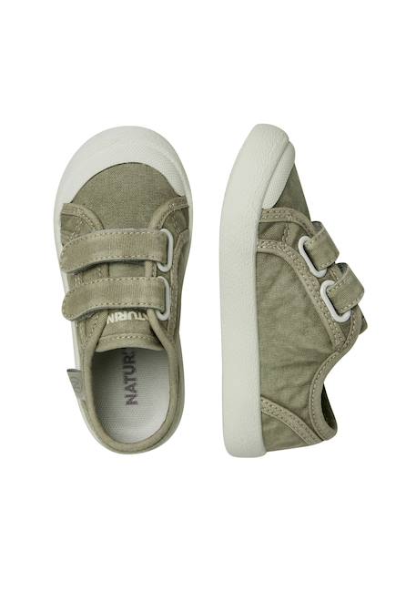 Baskets en tissu avec fermeture scratch summer vl. Beige-vert militaire-+Jaune-+Lilas-+Marine-+Sage-+Vert-+Vert clair 34 - vertbaudet enfant 