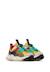 Sneakers en simili cuir et tissu technique yamano 3 junior. Marron-jaune 2 - vertbaudet enfant 
