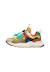 Sneakers en simili cuir et tissu technique yamano 3 junior. Marron-jaune 3 - vertbaudet enfant 