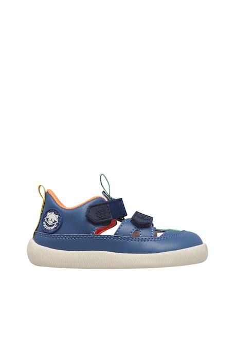 Sandales en cuir giommy Bleu-+Rose- 1 - vertbaudet enfant 