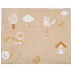 Jouet-Tapis d’éveil bébé en velours bouclette avec activités sensorielles