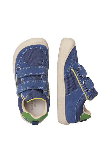 Chaussures en daim et tissu barefoot kesy vl. Bleu-jaune-+Gris-bleu-+Rose-beige- 4 - vertbaudet enfant 