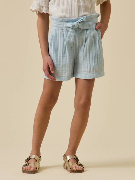 Fille-Short  en gaze de coton - collection junior