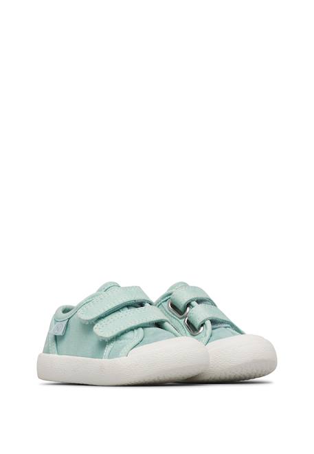 Baskets en tissu avec fermeture scratch summer vl. Beige-vert militaire-+Jaune-+Lilas-+Marine-+Sage-+Vert-+Vert clair 22 - vertbaudet enfant 