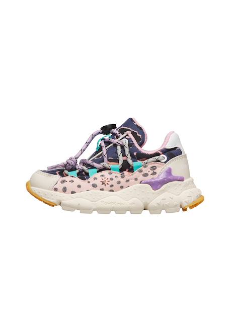 Sneakers en simili cuir et tissu technique raikiri junior. Beige-rose 3 - vertbaudet enfant 