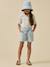 Short  en gaze de coton - collection junior Bleu pastel+Marine+Nude 5 - vertbaudet enfant 