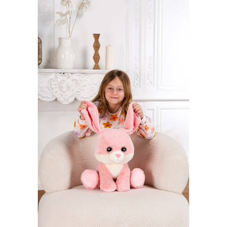 Peluche - peluche puppy eyes pets - lapin rose - 40 cm Rose 5 - vertbaudet enfant 