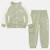 Ensemble survêtement fille avec une veste manches longues et un jogging Marron+Vert 10 - vertbaudet enfant 