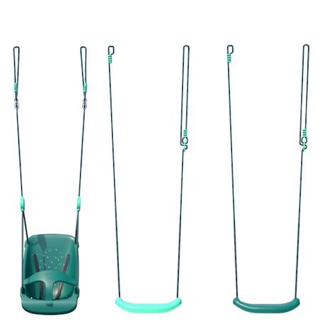 Set balançoires et siège bébé pour portique en bois lilly Vert 3 - vertbaudet enfant 