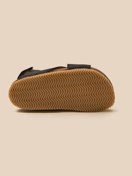 Sandales à brides garçon en cuir Navy noir 4 - vertbaudet enfant 