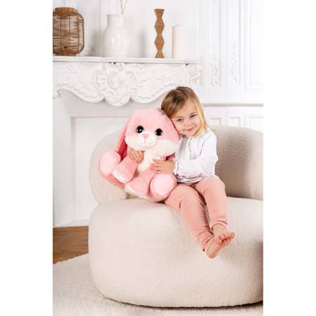 Peluche - peluche puppy eyes pets - lapin rose - 40 cm Rose 6 - vertbaudet enfant 