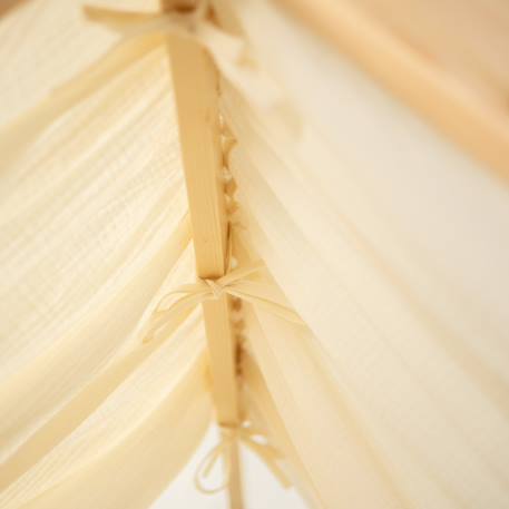 Ciel de lit cabane en gaze de coton solo 420 cm Beige+Blanc+Bleu+Camel+Écru+Gris+Imprimé coeurs+Marron+Pêche+Rose+Terracotta+Vert de gris 22 - vertbaudet enfant 