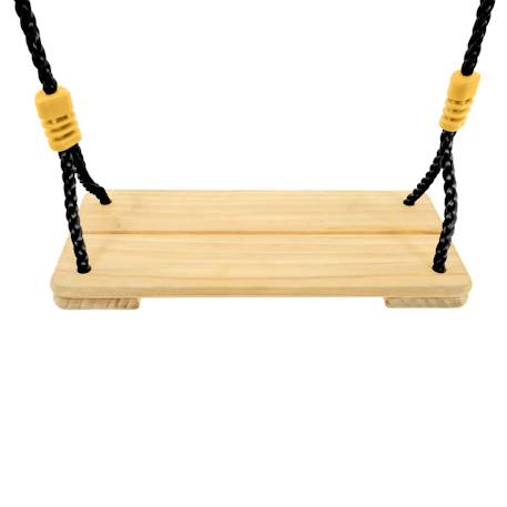 Balançoire pour portique bois bois h300-350cm Marron - noir - moutarde 4 - vertbaudet enfant 