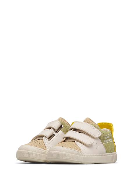 Baskets en cuir et en daim trajan vl Blanc crème-beige 5 - vertbaudet enfant 