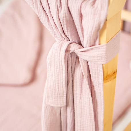 Ciel de lit cabane en gaze de coton duo 330 cm Beige+Blanc+Bleu+Camel+Écru+Gris+Marron+Rose+Terracotta+Vert 41 - vertbaudet enfant 