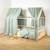 Ciel de lit cabane en gaze de coton duo 390 cm Beige+Blanc+Bleu+Camel+Écru+Gris+Marron+Pêche+Rose+Terracotta+Vert 56 - vertbaudet enfant 
