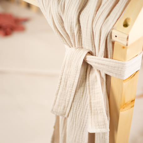 Ciel de lit cabane en gaze de coton duo 360 cm Beige+Blanc+Bleu+Camel+Écru+Gris+Marron+Pêche+Rose+Terracotta+Vert 5 - vertbaudet enfant 