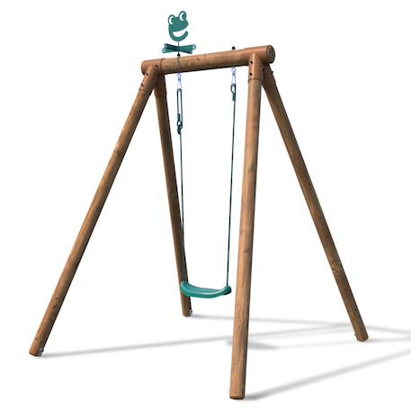 Portique simple une place en bois rond hanna Marron 4 - vertbaudet enfant 