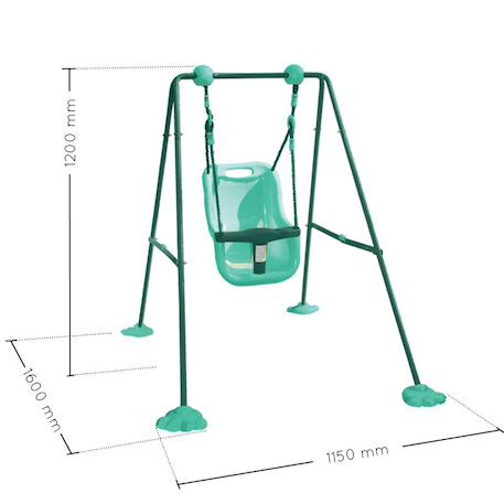 Balançoire bébé en métal 1 agrès Marron 4 - vertbaudet enfant 