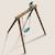 Portique simple une place en bois rond hanna Marron 6 - vertbaudet enfant 