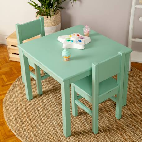 Ensemble table et chaises enfant  4-7 ans Vert sauge 5 - vertbaudet enfant 