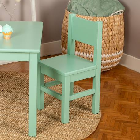 Ensemble table et chaises enfant  4-7 ans Vert sauge 3 - vertbaudet enfant 